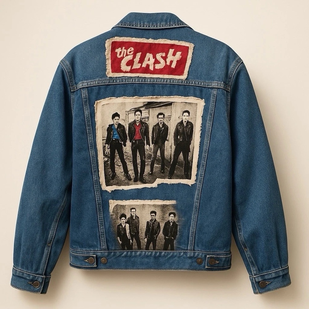 Vintage Levi’s XL Denim Trucker Jacket | The Clash| Rare 80s/90s Distressed - Picture 10 of 10